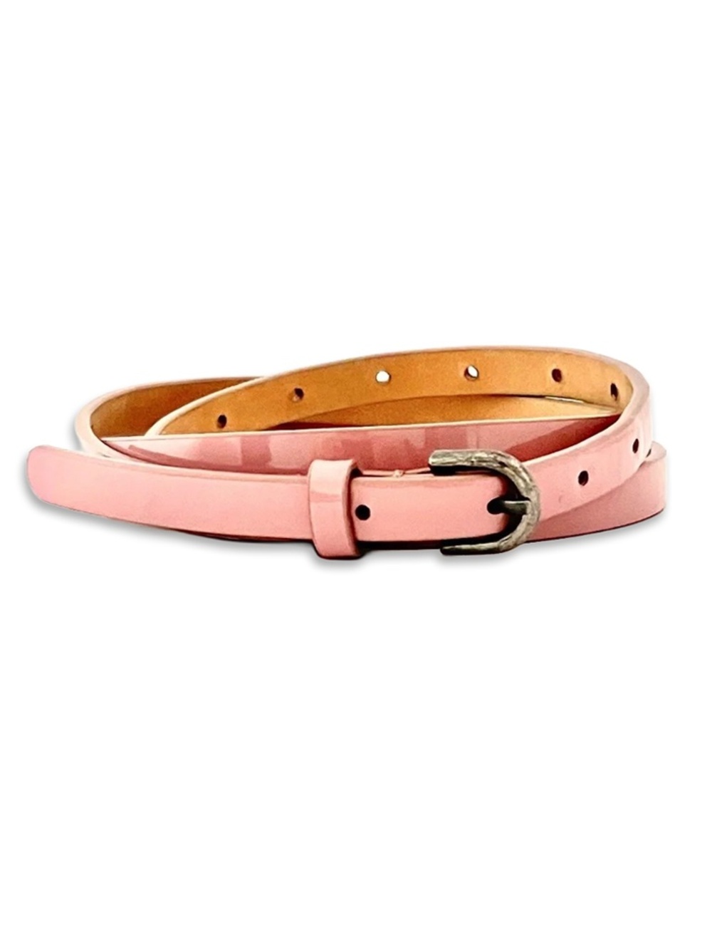 J.CREW Woman's Patent Leather Skinny Belt in Light Lavender SIZE MEDIUM 36422